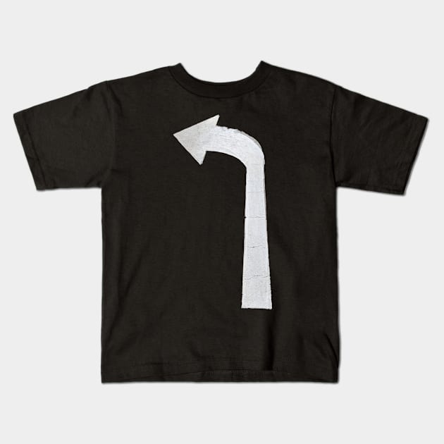 Turn Left Arrow Alone Kids T-Shirt by PLANTONE